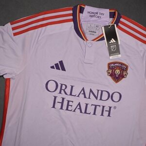 Orlando City MLS Adidas 24/25 Away Jersey Mens Large Purple Orange MSRP $150 NWT